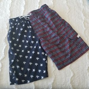 2/$35 Trunks Surf & Swim Co. Stars & Stripes Swim Trunks S Like New Designer